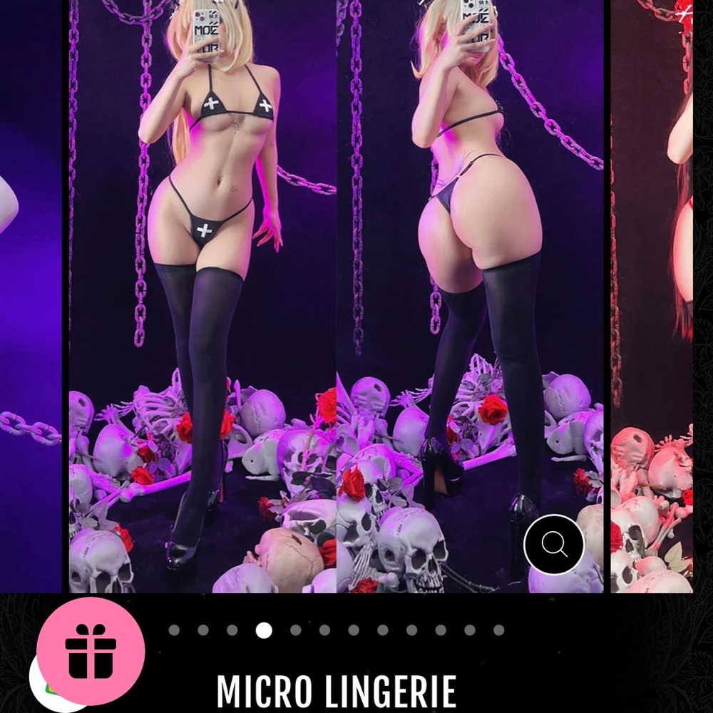 MoeFlavor Black Micro-Bikini/Lingerie